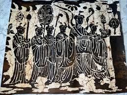 Vintage Asian Chinese Art of Batik 17” x 14” Taiwan ...