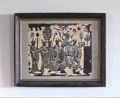 Vintage Framed Batik - Etsy