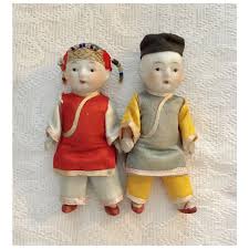 Antique All Bisque Chinese Original Twin Dolls. For Sale at ...