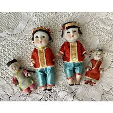 Vintage Group of All Original Bisque Oriental Dolls. For ...