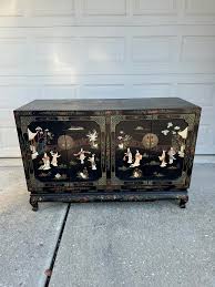 Lacquer Furniture Chinoiserie Chest | Chairish