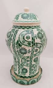 Decorative Vase Green and White Colors handcrafts handmade ...
