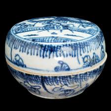 Chinese Early Ming Blue and White Lidded Box 15th C | eBay