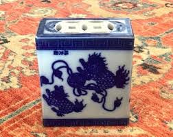 Vintage Chinoiserie Asian Opium Pillow - Chinoisorie Incense Burner - Frog Vase - Etsy