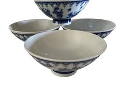 Japan Pastel Blue Lotus Rice Bowls Vintage Bowls by Horchow Set of Two Lotus Cereal Bowls Purple Kitchen Fair Porcelain Bowls - Etsy