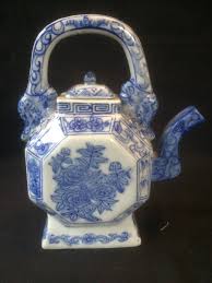 Antique porcelain Chinese teapot. Marked Bottom | eBay