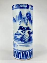 Antique Japanese Meiji era (late c.1800's) Imari Sleeve Vase Blue & Wh – Shogun's Gallery