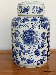 Early 21st Century Chinoiserie Blue and White Double ...