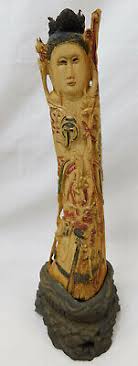 227/1320 Antique Set of Oriental Statues ~ Man 9.5" ~ Woman ...