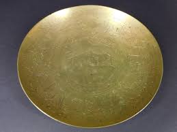 Old Chinese Brass Bowl w 2 Dragons & Character Symbol for Prosperity 9-3/4" dia | eBay