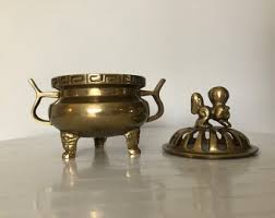 Vintage Brass Foo Dog Incense Burner - Etsy