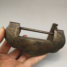 3.5" Character Old Fashioned Lock Key Exquisite Old Chinese ...