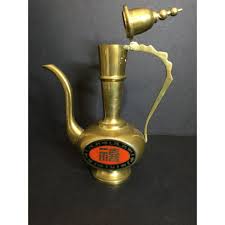 Vintage Chinese Teapot Pitcher Dispenser Gold Tone Brass ...