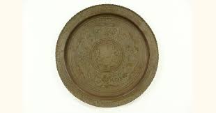 Chinese Zodiac Hand Engraved 30" Patinated Brass Tray or Platter