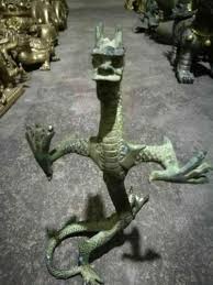 CHINESE OLD Bronzeware Collection Evil slayer bronze dragon ...
