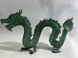 Antique Cast Bronze Very Old Cast Bronze Chinese Dragon Figurine | eBay
