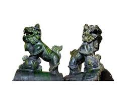 Antique Chinese Qing Dynasty Green Glazed Terracotta ...