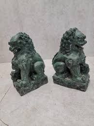 Antique Fengshui Chinese Bronze Guardian Lion Foo Dog Statue ...