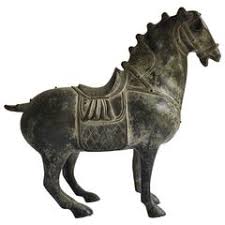 Antique Han Bronze Horse at 1stDibs