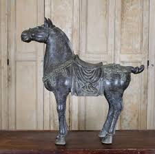 Sold at Auction: CHINESE BRONZE HORSE SCULPTURE