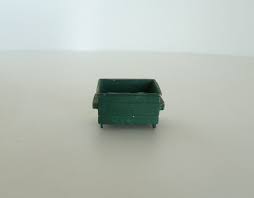 HO Scale Green Metal Open Dumpster Bin Layout Accessory | eBay