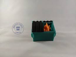 3D Printed Dumpster Fire Model - Fun Desk Toy & Gift - Color ...