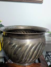 Medium Brass Swirl Planter - Etsy