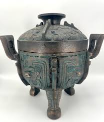 Mid Cent Brutalist James Mont Style Ice Bucket Cast Metal ...