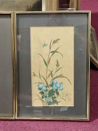 2)PAUL CHAN BATIK ON SILK_Original signed matted framed Bird ...