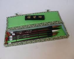 Vintage Traditional Chinese Calligraphy Painting 5 Brush Set With Long Zhu Black Inkstick - Etsy UK