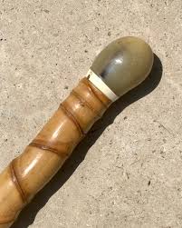 Antique Bamboo and Horn Walking Stick - Antique - Etsy