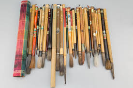Vintage Japanese and Chinese painting Brushes Calligraphy tool Shodo Fude Brush | #1907042686