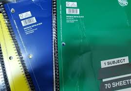 4 Pack Norcom 1 Subject Wide Ruled Solid Spiral Notebook ...