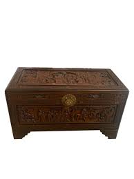 Chinese Carved Camphor Wood Trunk | eBay UK