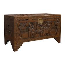 Vintage Carved Chest, Oriental, Camphorwood, Decorative Trunk, Art Deco, 1940 at 1stDibs | oriental trunks chest, art deco trunk, camphorwood chest