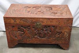 Sold at Auction: Large antique Chinese camphor wood trunk