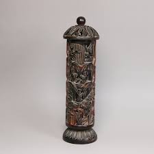 Antique Chinese Ox Horn Carved Pen Container, Collection K982 - Etsy