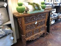 Indonesian Carved 6 Drawer Chest Teak 47 x 19.25x 41.5H ...