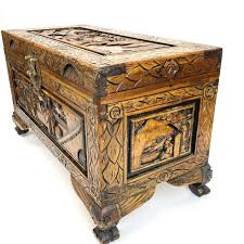 Vintage Carved Chinese Camphor Wood Blanket Chest - Etsy