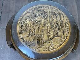 Sold at Auction: Vintage Chinese Carved Wood 4-stool Tea Table