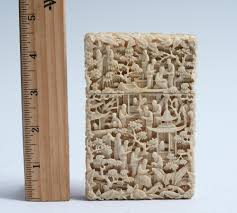 Sold at Auction: FINELY CARVED CHINESE IVORY CARD CASE