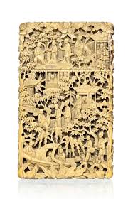 ivory card cases, China, Canton, 19th century - YORKVILLE ANTIQUES