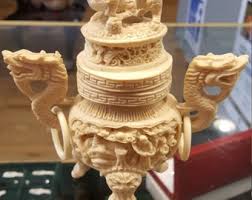 Antique* Chinese Reticulated "faux Ivory" Intricately Hand ...