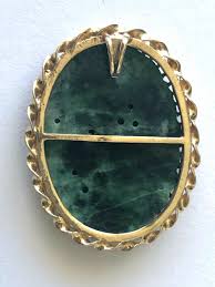 14K Solid Yellow Gold Natural Green Carved Jade Beautiful Asian Pendant | eBay