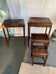 Beautiful Carved 3 Nesting Tables And 1 Side Table for Sale in Fairfield, CA - OfferUp