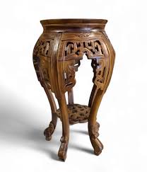 Wood Side Table Flower Stand Mahogany Telephone ...