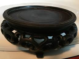 Antique Chinese Carved Hard Wood Display Stand for Kangxi ...