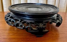 Antique Asian Carved Wood Display Stand | eBay
