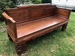 2 Antique Chinese Huali Rosewood Wood Carved Armchair Set ...