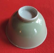 Antique Chinese Monochrome Celadon Porcelain Footed Bowl ...